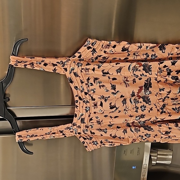 💕NATALIE MARTIN💕 Jasmine Dress ~ 100% Silk Lotus Print Champagne Medium M NWT - Picture 8 of 13